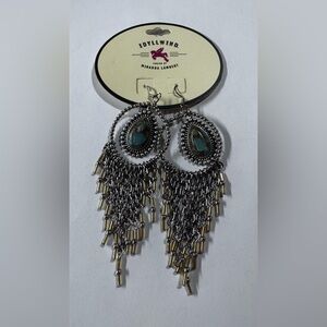 Idyllwind Silver and Turquoise Fringe Earrings